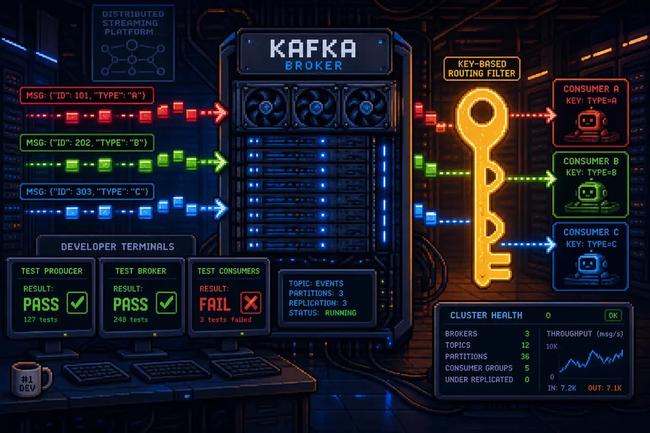 Stop Fighting Over Kafka Topics: How Routing Keys Isolate Consumer Tests on a Shared Broker